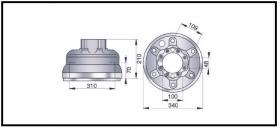 RECAMBIO FRENO INDUSTRIAL TF13308 - TAMBOR DE FRENO YALE HYSTER Ø 310