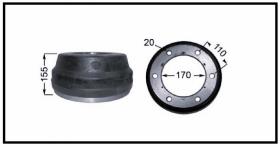 RECAMBIO FRENO INDUSTRIAL TF17908 - TAMBOR DE FRENO MITSUBISHI Ø 310